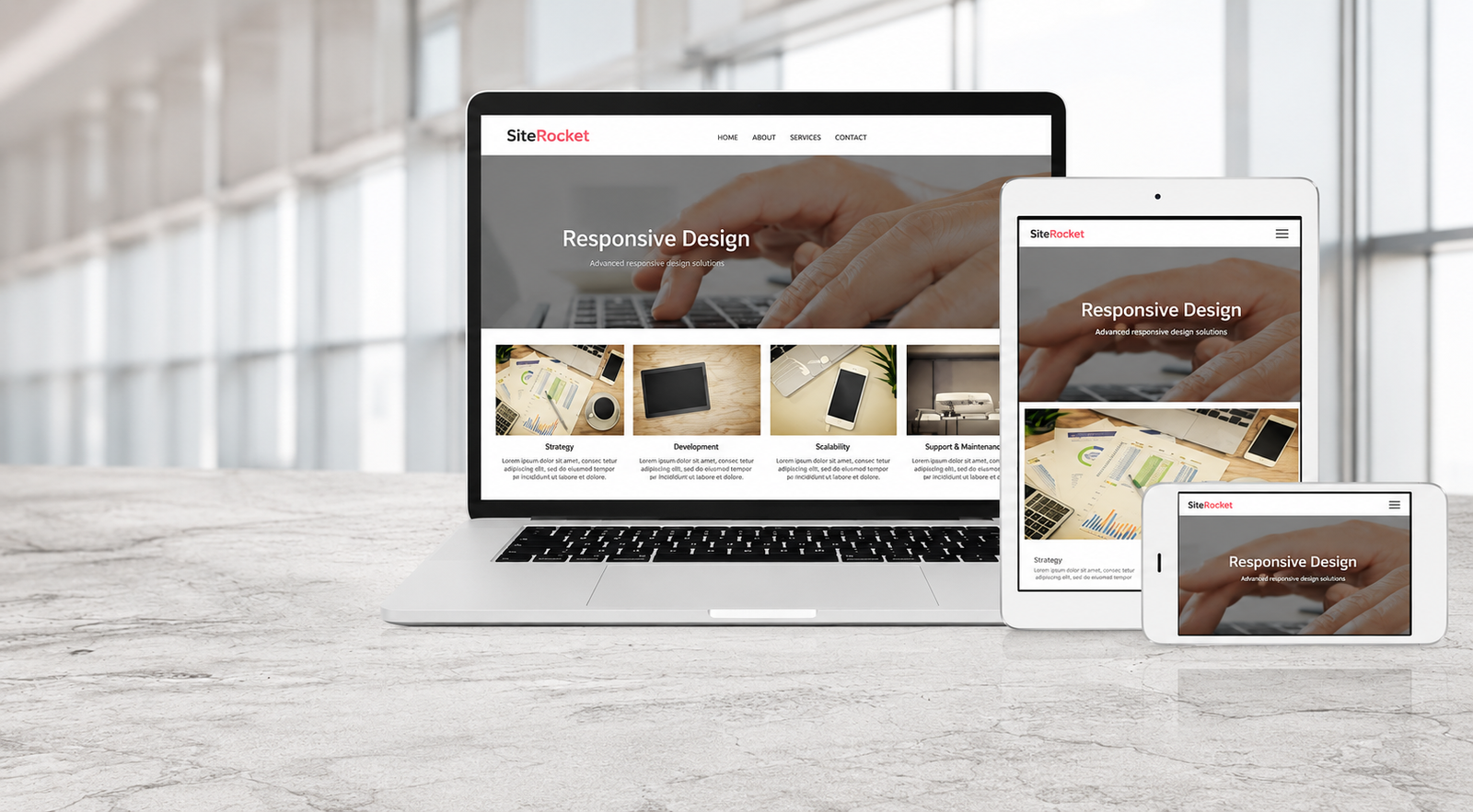 A clean professional website and analytics workspace