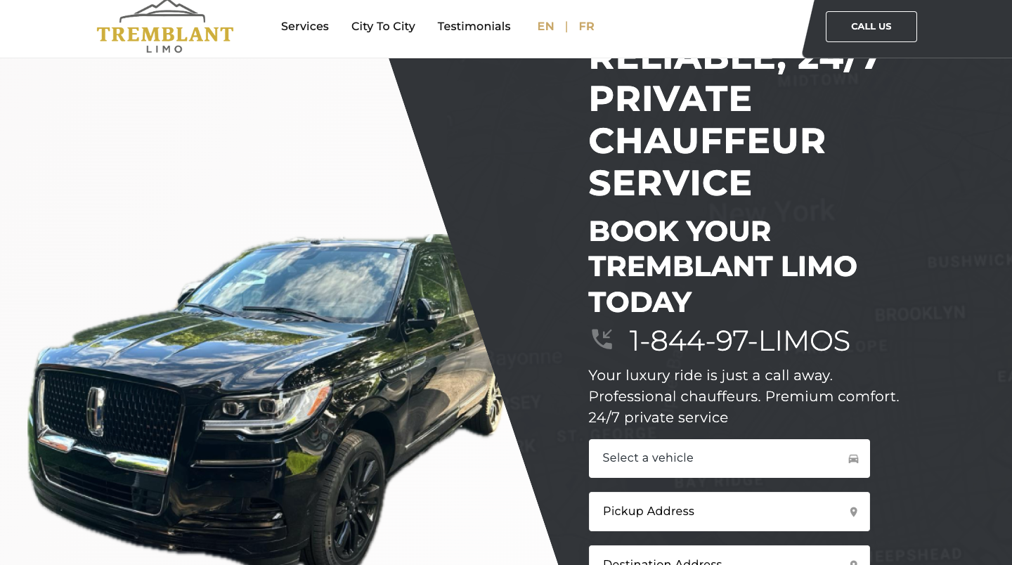 TremblantLimo.com website screenshot